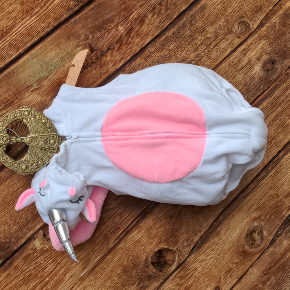 Baby unicorn White Pink Costume 3-6m
